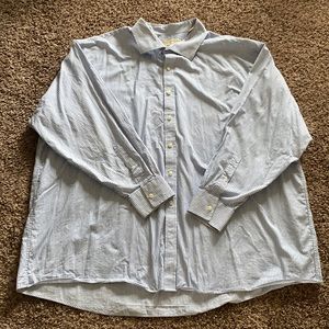 Michael Kors Big White & Blue Button Up - Neck Size 20